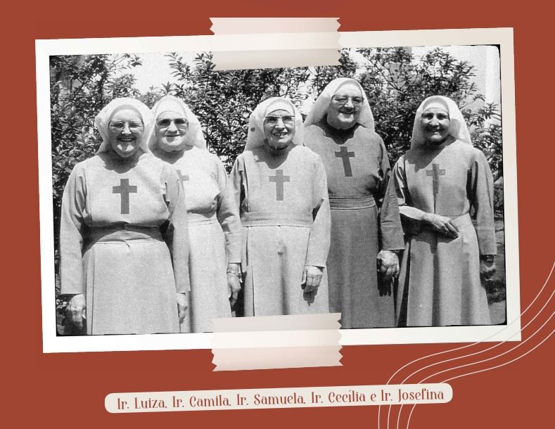 Irmãs Luiza, Camila, Samuela, Cecília e Josefina, da Congregação Filhas de São Camilo